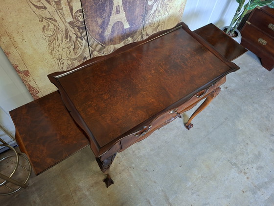 Image 1 of Table à thé anglaise classique antique, table à boissons Wishkeybar dim, 86x46cm et 73cm de haut