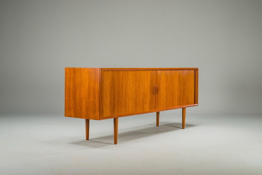 Teak Sideboard attributed to Svend Aage Larsen for Faarup Furniture Factory, Denmark, 1960s