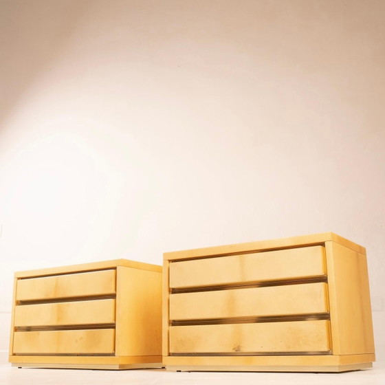 Comodini in Pergamena Angelo Mazzola per Salpol alla Maniera di Aldo Tura – Cassettiere, Brass (photo 11 of 26)