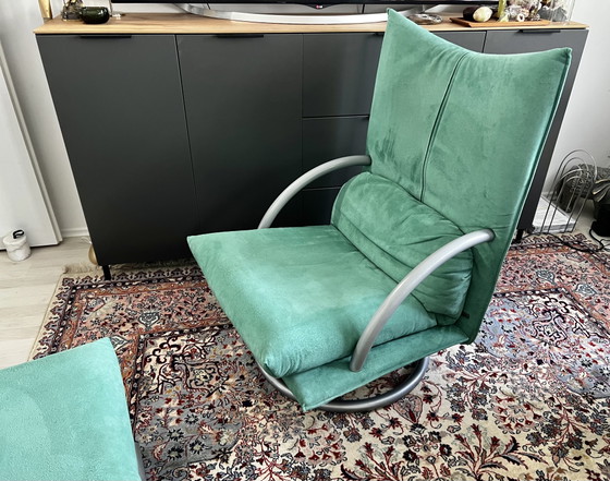Image 1 of Rolf Benz BMP 418 Torino fauteuil, loungestoel met voetenbank, bank, relaxfauteuil
