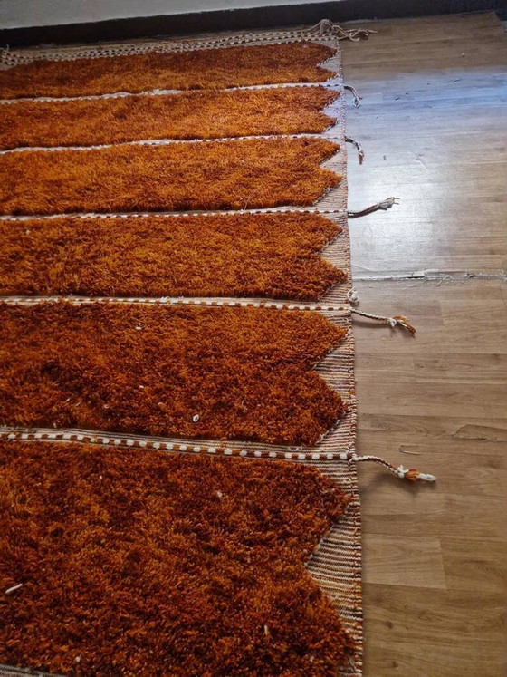 Tappeto marocchino intessuto a mano - Tappeto arancione intenso - Lana - 315 x 202 cm – Tappeti, Wool, Cotton (photo 4 of 8)