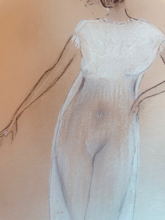 Image 1 of Dipinto firmato, ritratto femminile, "trasparenza"