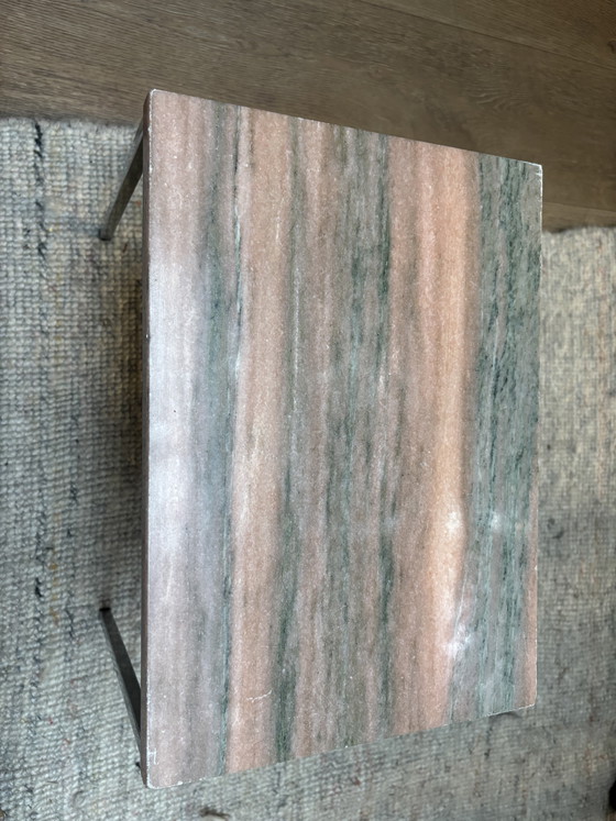 Vintage Set of 3 Marble Nesting Tables Pink Marble – Side tables (photo 2 of 5)