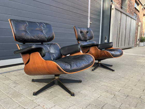 Image 1 of 2x Eames Lounge Chair Contura/Fehlbaum 1950er Jahre