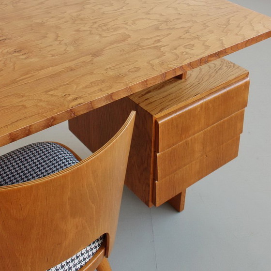 Image 1 of Mid-Century Desk by Bohumil Landsman, Vintage 1960s 1970s, Completely Restored