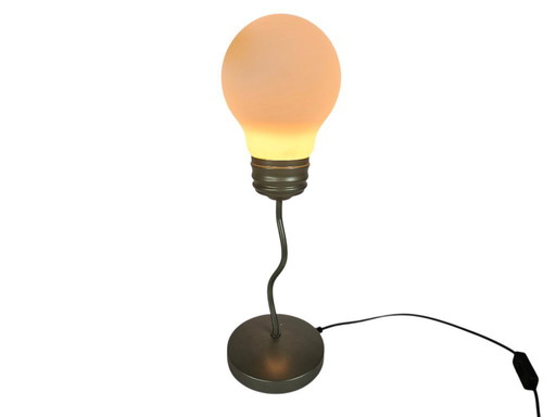 Post Modern - Pop Art - Tafellamp - rvs - Glas - 80's