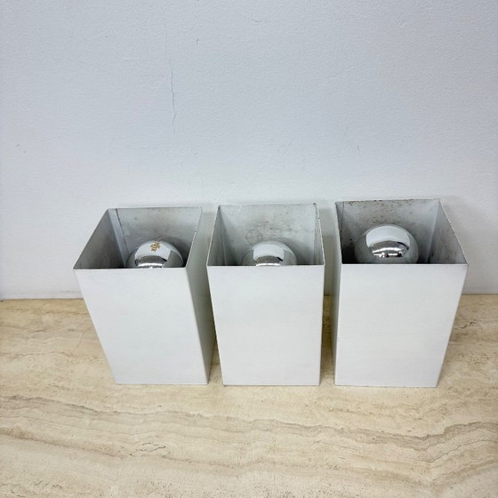 Image 1 of Set of 3 vintage Raak wall / ceiling lamps minimalist design , 1970s