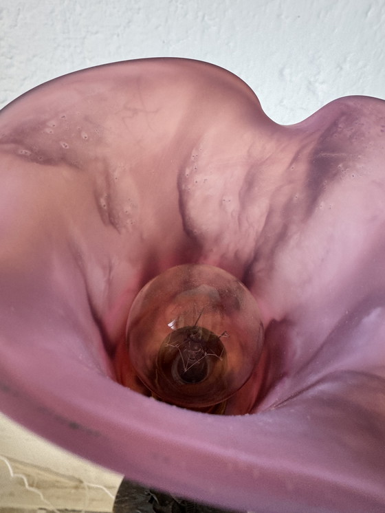 Image 1 of Art Deco tulip wrought iron lamp