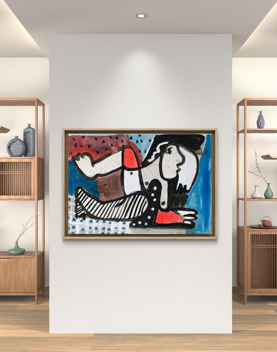 Image 1 of Nude in Chromatic Construction c.2000 - High-quality painting