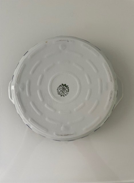 Image 1 of Plateau de service vintage Dan-Ild Lyngby Ildfast avec rayures bleu cobalt