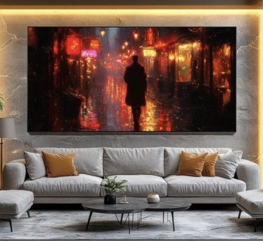 Neon Night Wanderer XXL - Iconica – giclee prints, Canvas
