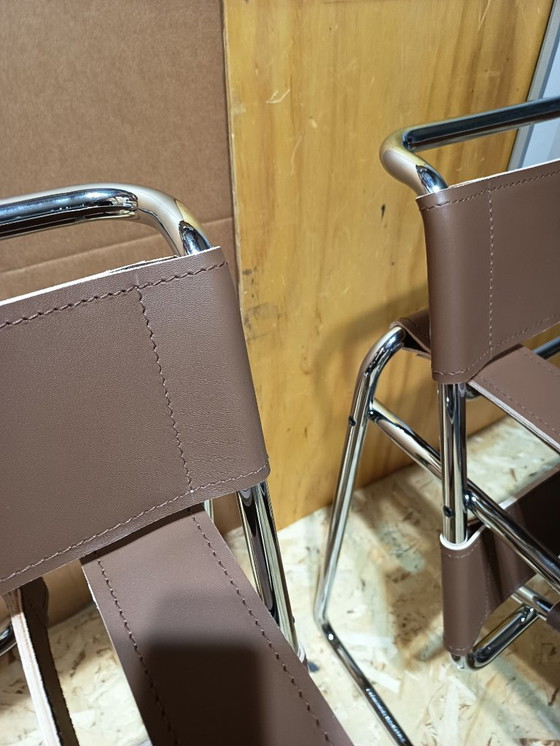 Image 1 of Poltrone Knoll Wassily B3 2 nuove/usate in pelle color noce di Marcel Breuer € 4.400