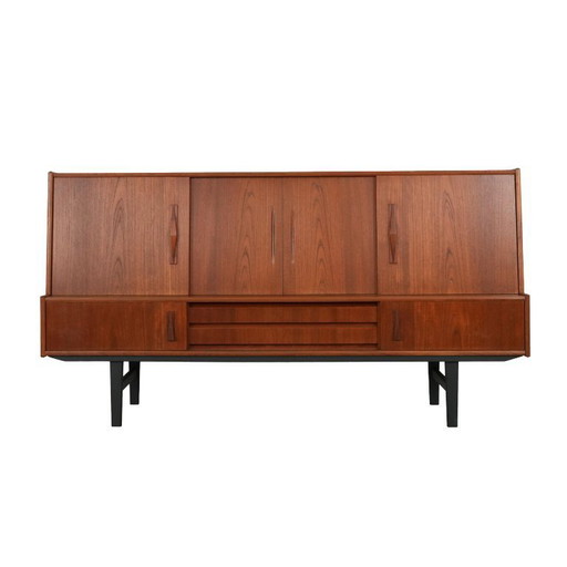 Teak highboard, Danish design, 1970s, production: Denmark