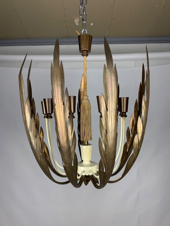 Image 1 of Vereinigte Werkstätten Munich chandelier 1950s