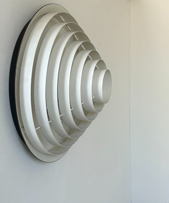 Image 1 of Lampada da parete vintage Falkenbergs, metallo bianco e nero, Svezia 1960