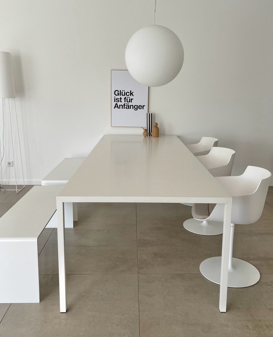 Mdf Italia Tense Table, Tables de salle à manger, Aluminium, Blanc (photo 2 sur 5)