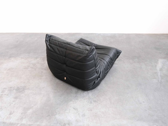 Vintage Design Armchair Ligne Roset Togo, Leather, Black (photo 6 of 8)