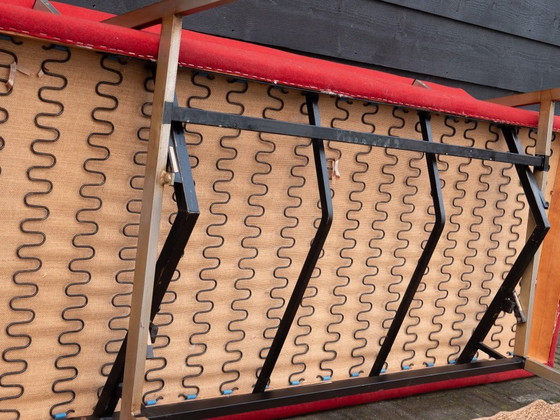 Image 1 of Canapé-lit vintage | Méridienne rouge | Rétro