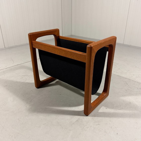 Brink Møbler Teak Magazine Rack Denmark 1960s – Textile (photo 4 of 11)