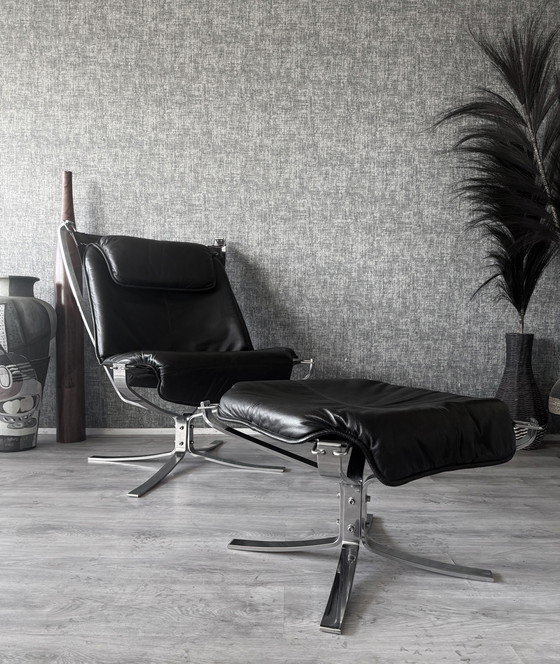 Image 1 of Suite Lounge Vintage Sigurd Resell « Falcon » pour Vatne Møbler (Norvège)