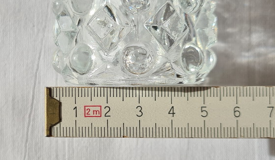 Pavel Pánek - Brutalism - small pressed glass vase - Libochovice glassworks / Sklo Union 70s (photo 10 of 11)
