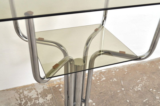 Image 1 of Vintage side table in marmer en glas, 1950s