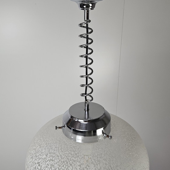 Image 1 of Vintage Italian Pendant Lamp Glass