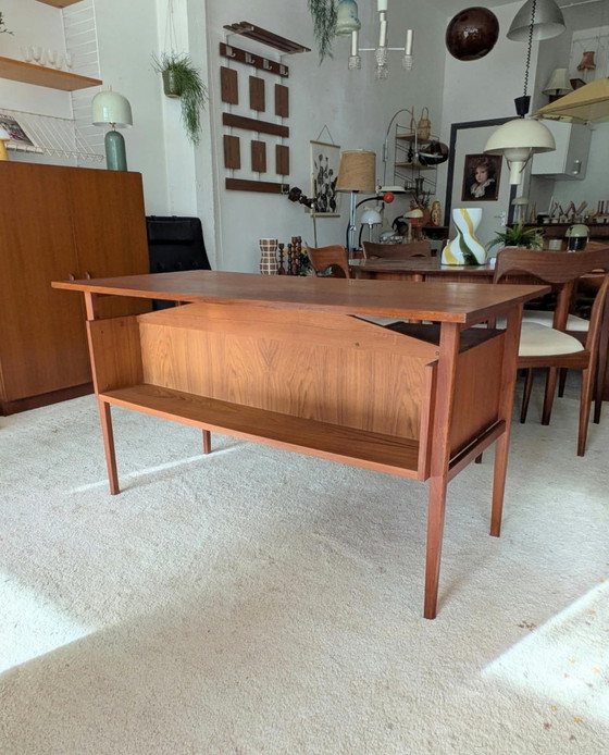 Scrivania danese vintage in teak, G. Nielsen Tibergaard – Scrivanie, Legno (photo 10 of 14)