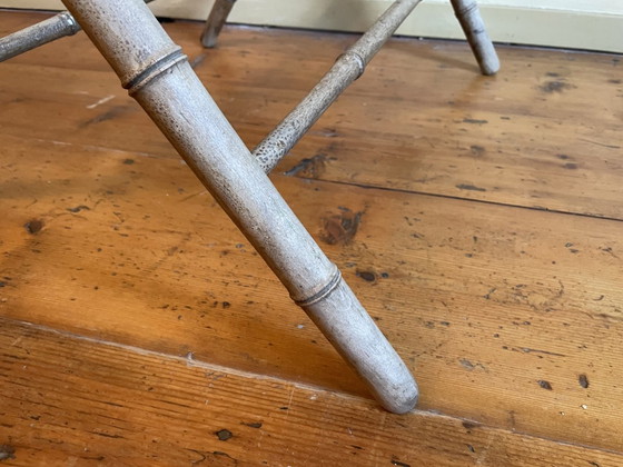 Image 1 of Sfeervolle Klaptafel Bijzettafel Faux Bamboe Frans