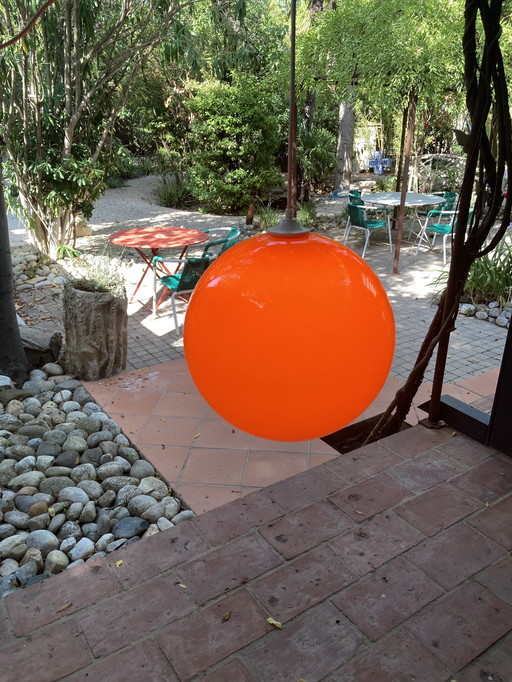 Large vintage 70'S orange suspension in very good condition