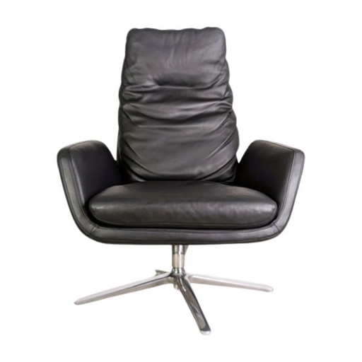 Poltrona COR CORDIA originale 15111 pelle 286 nero girevole