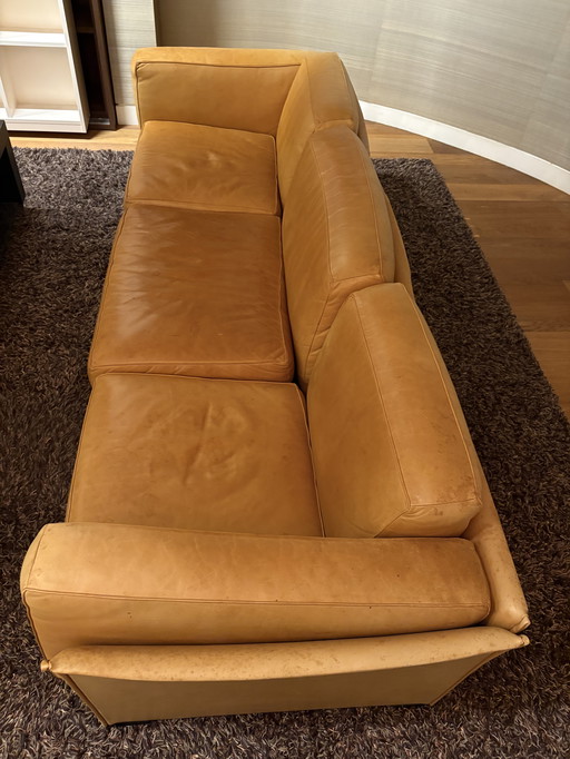 Cassina 3-seater and 2-seater leather sofa set