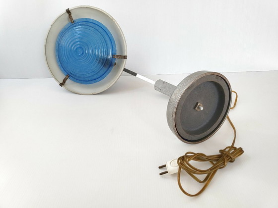 Image 1 of AUTHENTIQUE LAMPE INDUSTRIELLE D'ATELIER TELESCOPIQUE SOLR SOLERE 1950 VINTAGE