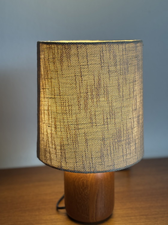 Image 1 of Lampada da tavolo vintage in teak di metà secolo, anni '60