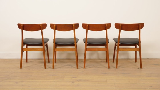 Image 1 of 4 sillas de comedor | Farstrup | Modelo 210 | Restaurado
