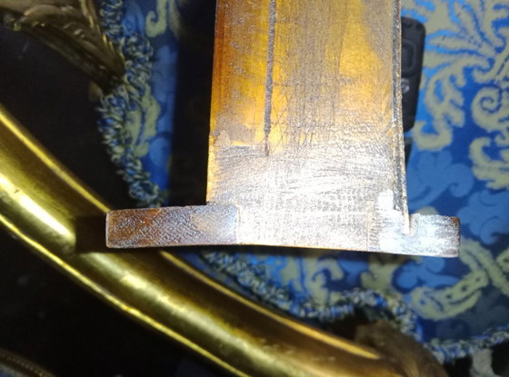 Image 1 of Louis XV marquetry commode with gilt bronze mounts and marble – late 19th century