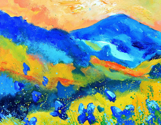 Image 1 of Blauwe wilde bloemen