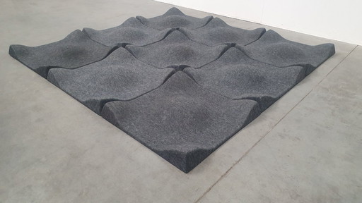 Offecct Soundwave Swell Akustik 3D Design Paneele grauer Filz, modular