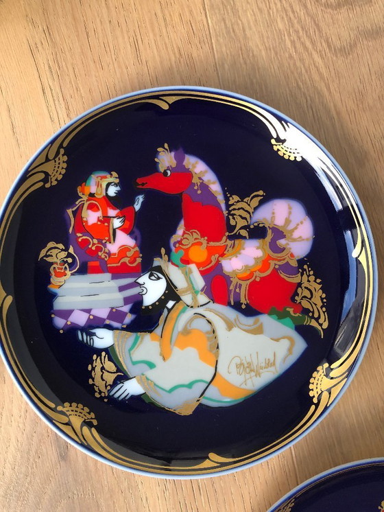 Image 1 of Set of 14 Rosenthal collector plates designed by Bjorn Wiinblad