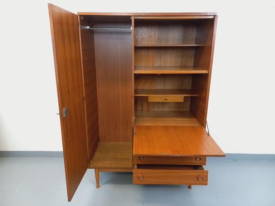 Image 1 of Vintage Scandinavian style teak secretary cabinet from the 60s