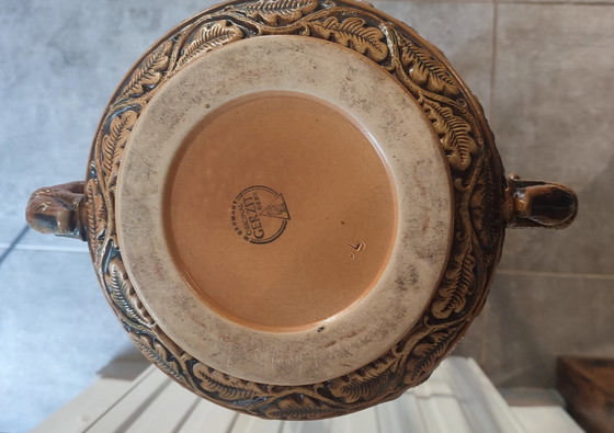 Image 1 of Pot en grès ancien West Germany Original Gerzit Gerz". Scènes de chasse .