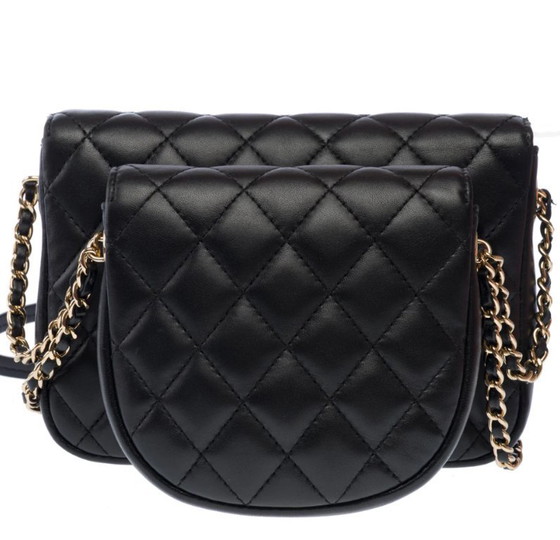 Image 1 of Borsa CHANEL Side Pack in pelle nera - 103216
