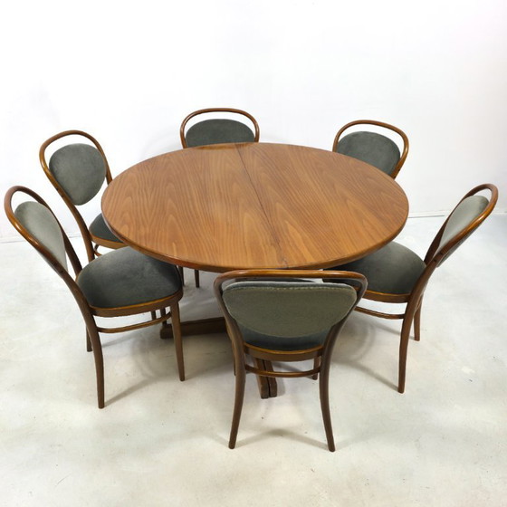 Image 1 of Thonet Dining Room Set 1970s. Extendable table & 6 chairs