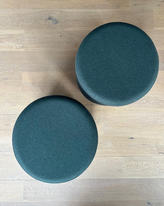 Image 1 of Narbutas GIRO - set van 2 poefs - antracietkleurig vilt