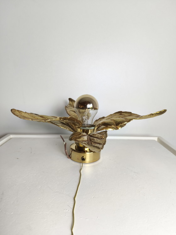 Willy Daro gouden Hollywood Regency Wandlamp Plafondlamp jaren 70 – Massive Lighting, Wandlampen, Metal, Brass (photo 4 of 5)