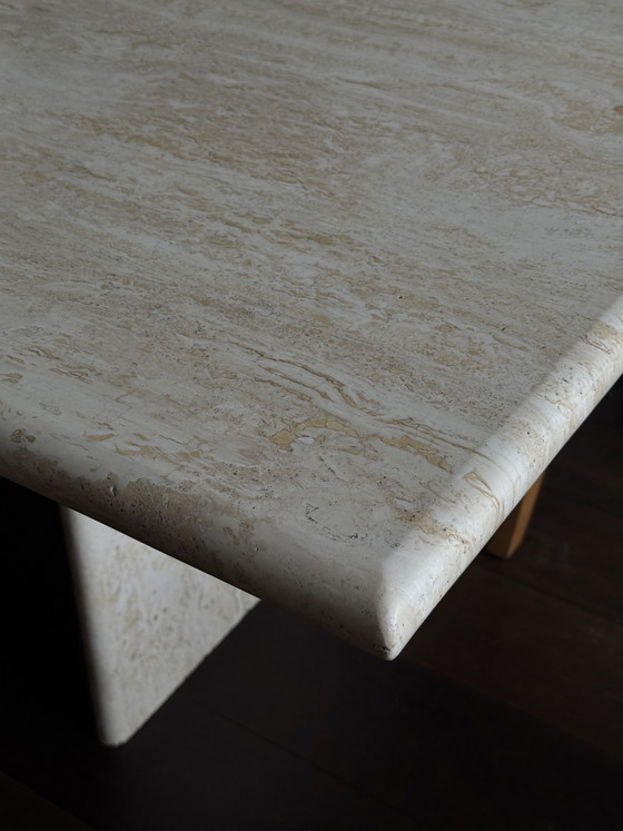 Travertine Dining Table (Solid, Italy 1980s) – Stone (photo 2 of 8)
