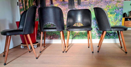 Image 1 of Set of 4 vintage dining room chairs from the 1950s