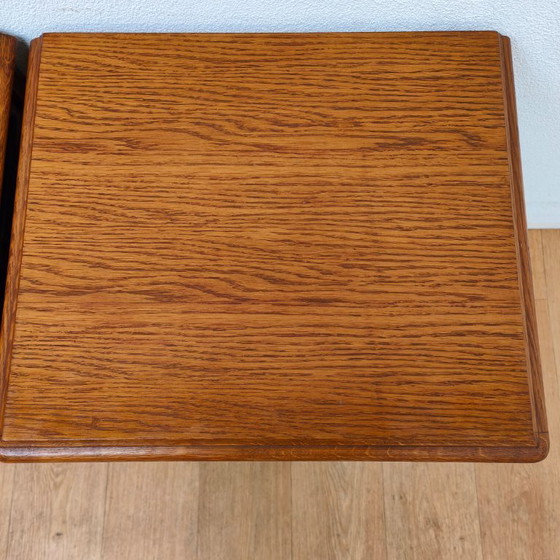 Image 1 of Set of wooden Vintage bedside tables, side tables in Queen Ann style