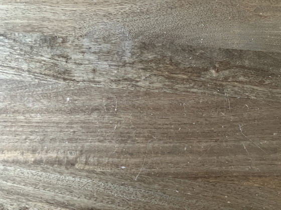 Image 1 of Large industrial dining table and benches 