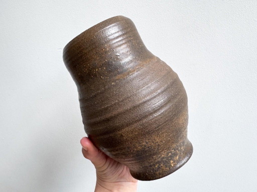 1x Brown Vintage Studio Ceramic Vase – vazen